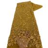 French Style Luxury High Quality Sequin Embroidered African Lace Fabric Beaded Mesh Tulle Wedding Dress Bridal Gown DIY Sewing
