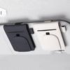 Car Sun Visor Organizer For Car Universal Eyeglasses Holder Card Storage Bag Pockets Clip Leather Interior Auto Accessories