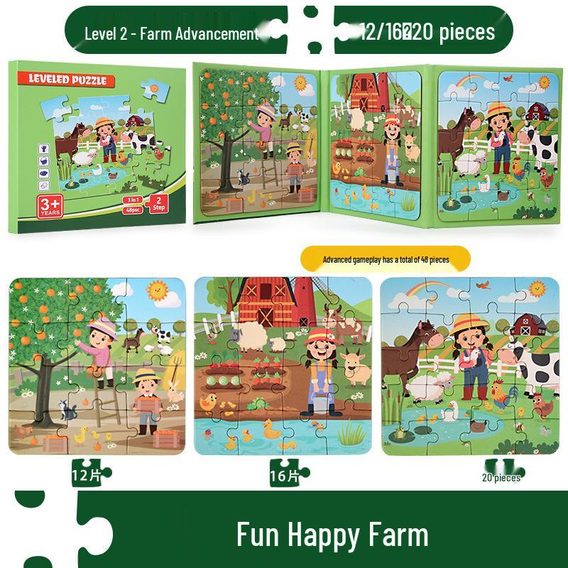 Portable Magnetic Puzzle Book for Early Childhood Education