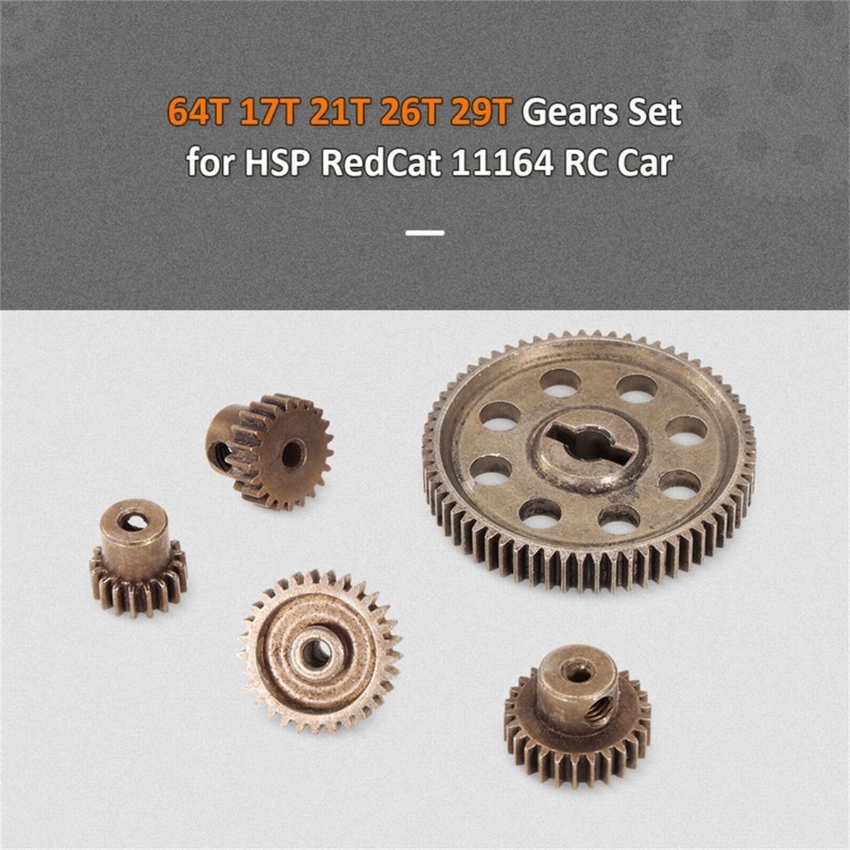 

Differential Main Metal Spur Gear 64T 17T 21T 26T 29T Motor Gear RC Part