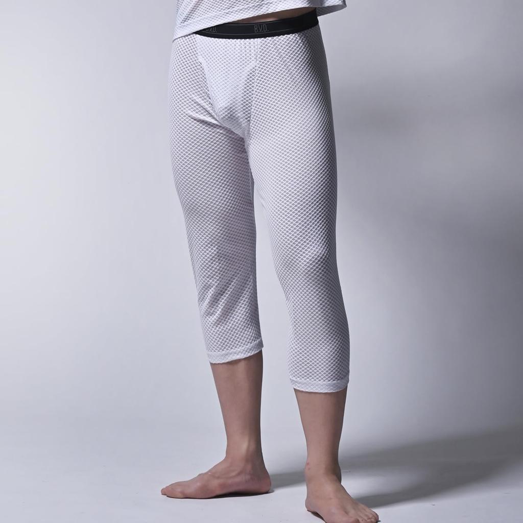 B.V.D. (Bee-Vee-Dee) Men's Air Mesh Dry Plus Knee-Length Leggings - Moisture-Wicking, Quick-Drying, Breathable.
