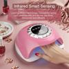 Rosa UV-LED-Nagellampe mit Touchscreen, 4 Timer-Einstellungen, Abnehmbare Basis, Duale Lichtperlen – Schnelles Gel-Aushärten zu Hause