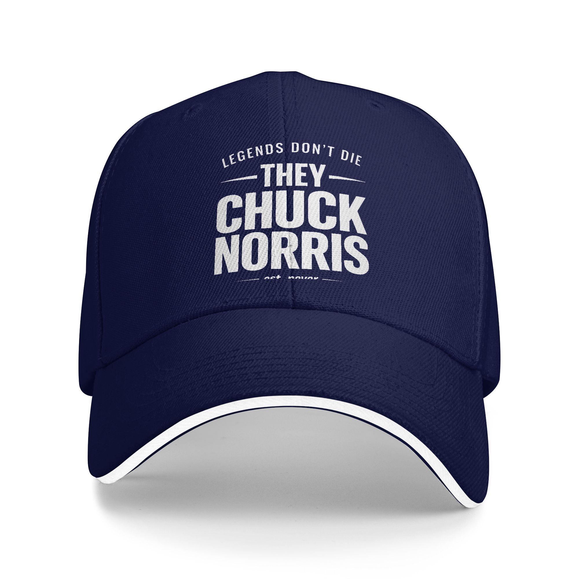 

Legens Never Die Chuck Norris Actor Baseball Cap Casual Sandwich Hats Unisex Adjustable Headwear Travel Gift One Size темно-синього кольору