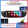 6.86'' 4+32GB Stereo Radio GPS Navigation Head Unit For Fiat 500 2007-18 Carplay