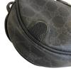 GUCCI 066 Old Gucci pochette Shelly line GG pattern leather Shoulder Bag gray leather Women Used