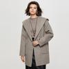 Tatu Autumn/Winter Wool Blend Hooded Short Coat