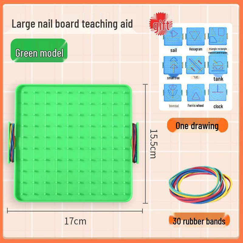 Multifunctional Geometric Pegboard for First & Second Grade Students – Mathematics Teaching Aid with Shapes