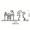 Line Figure Modern Metal Poster For Living Room Bedroom Switch Sticker Easy Hang Installation
