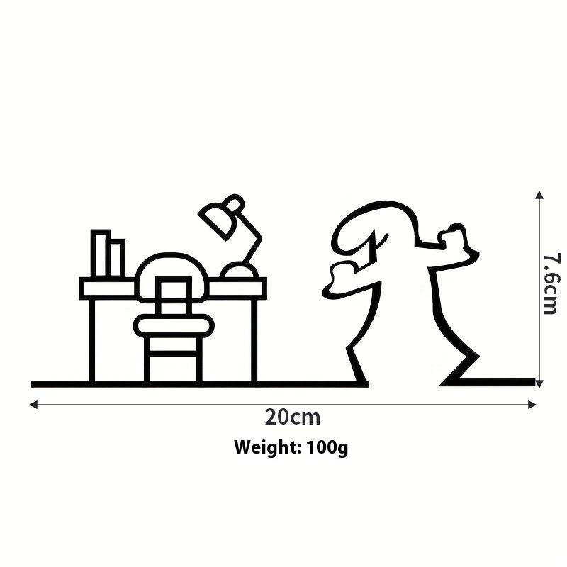 Line Figure Modern Metal Poster For Living Room Bedroom Switch Sticker Easy Hang Installation