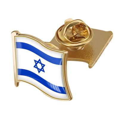 Israel-Flagge, Kristall-Epoxidharz-Abzeichen-Brosche, Weltflaggen-Brosche