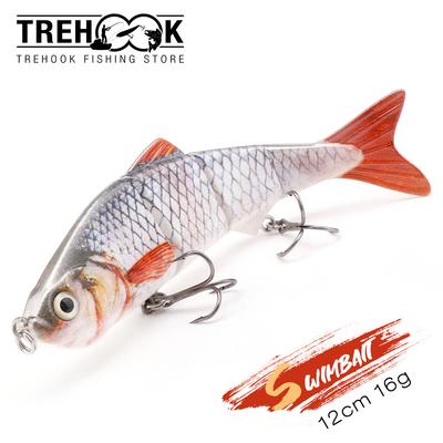 12cm 16g 3-Teile Gelenkköder Angelköder Sinkende Wobbler Hecht Künstlicher Köder Harter Swimbait Crankbait Meeresangeln