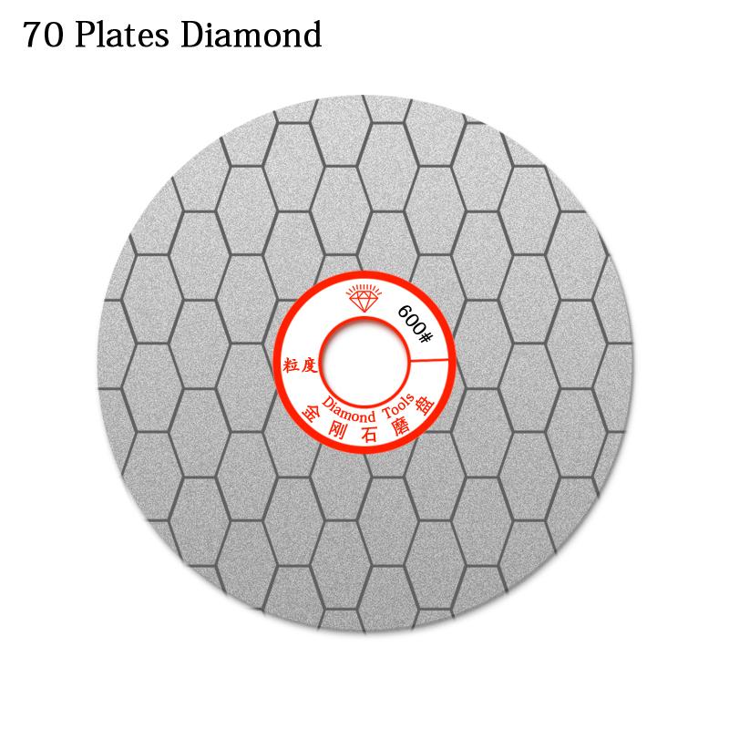 

70 мм Алмазные пластины Точилка для ножей Кухонная шлифовка Угол Удаление накипи Шлифовальный станок Инструмент для деревообработки 240 400 600 1000# Зернистость Заточной камень Diamond Plates