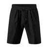 Men's Loose Fit Linen Beach Shorts with Elastic Waistband and Drawstring