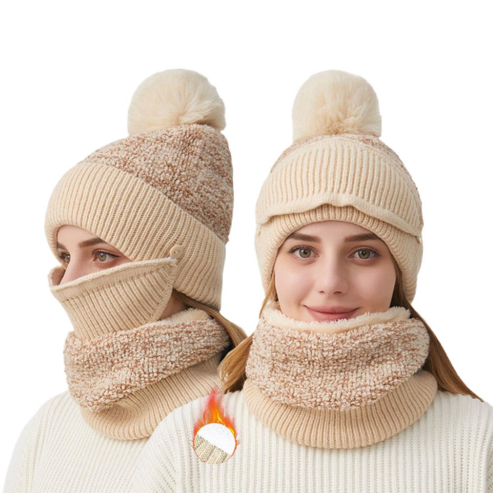 

Slouchy Hooded Neck Gaiter and Mask 3 in-1 Balaclavas Hat Face Mask Neck Scarf Skiing Hat Set сірий