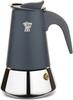 Italian Coffee Maker - PEZZETTI - STEELEXPRESS - Stainless Steel - 6 Cups - Suitable for All Hobs Including Induction - Indigo Blue
