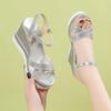 Fashion Fashion Transparent Small Wedge Sandals 2024 Summer Women's Fashion Sandals Women's Flat Sandals