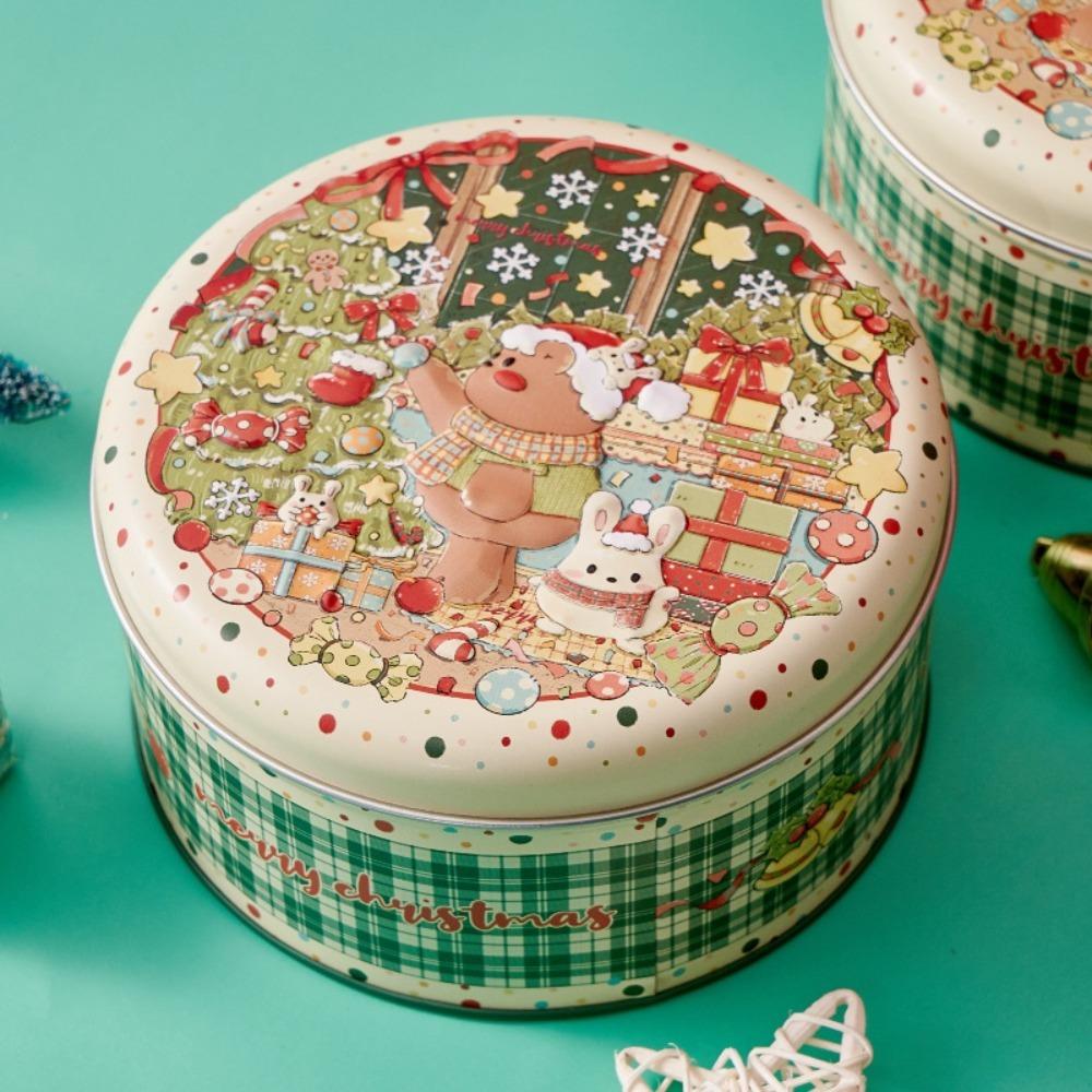 Iron Festival Gift Box Rotundity Candy Cookies Box Large Capacity Biscuit Packaging Box