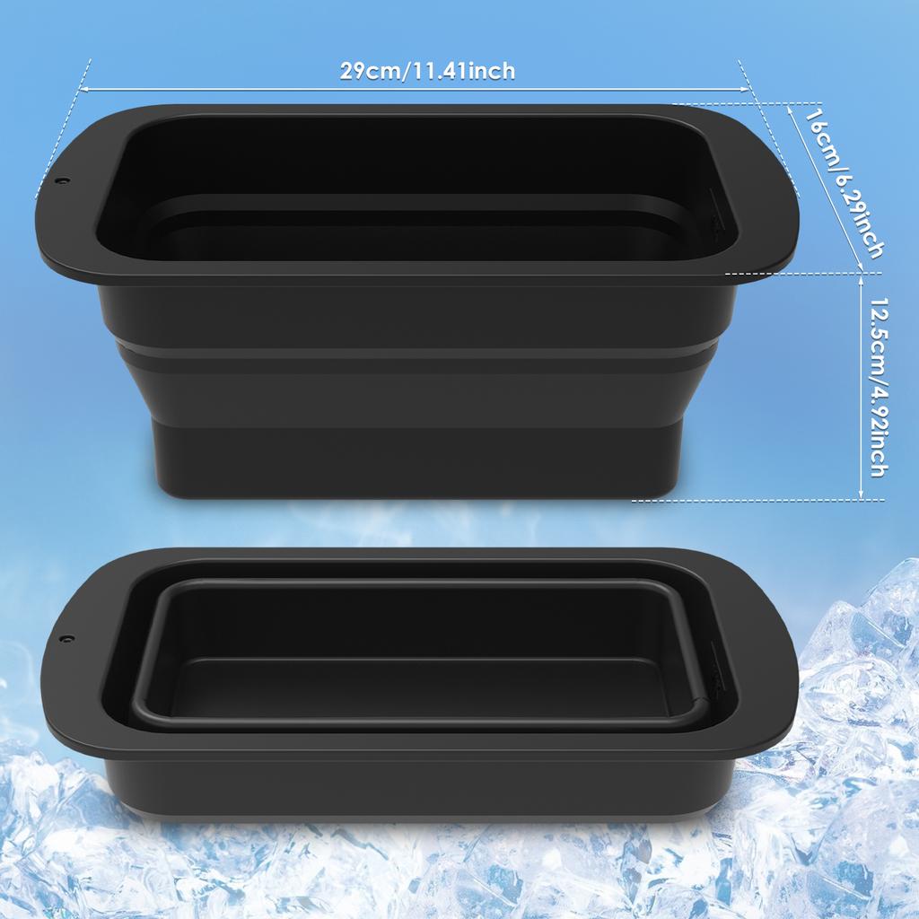 Formă pentru blocuri de gheață 2 pachete Forme pentru cuburi de gheață extra mari pentru a face cuburi de gheață de 8 lb Forme de gheață pliabile din silicon Tavă reutilizabilă pentru cuburi de gheață