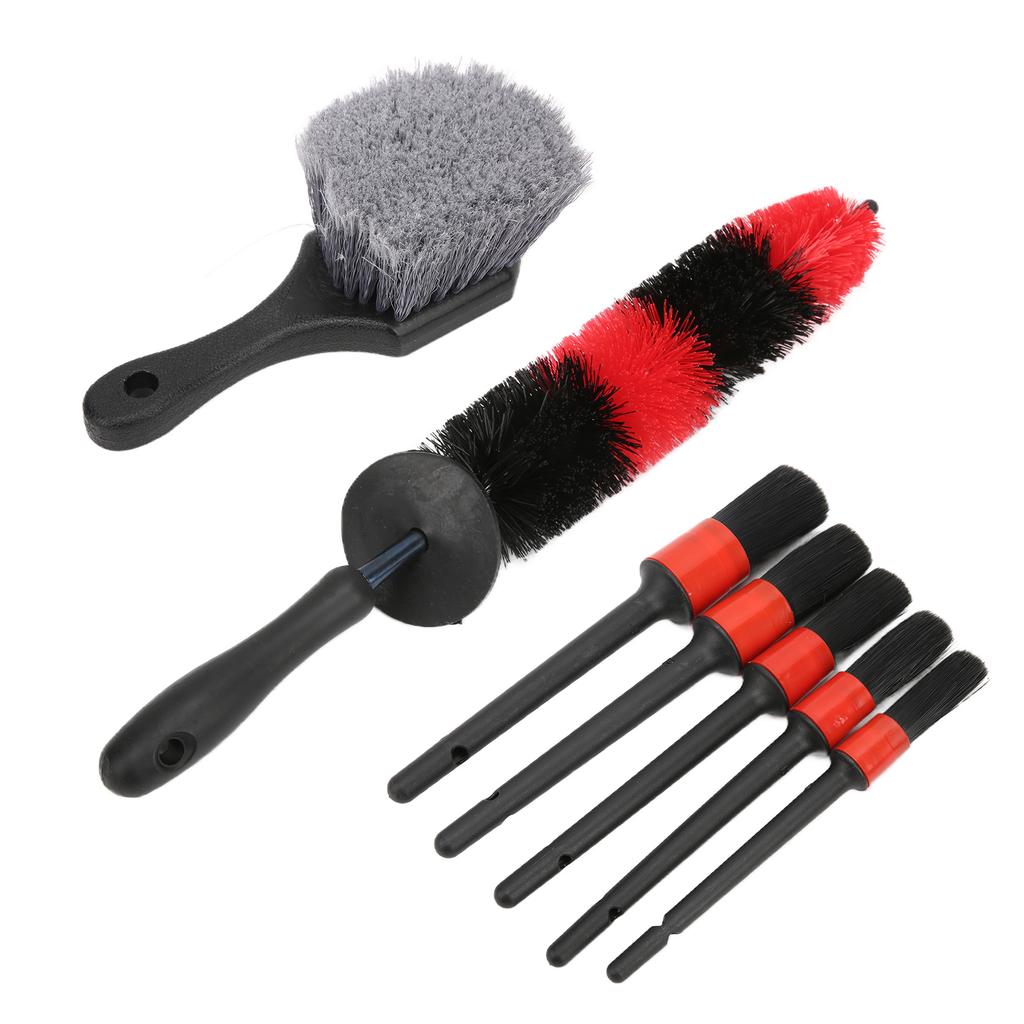 7pcs Car Detailing Brush Kit for Car Interior Exterior Washing Waxing Cleaning Dust Removal