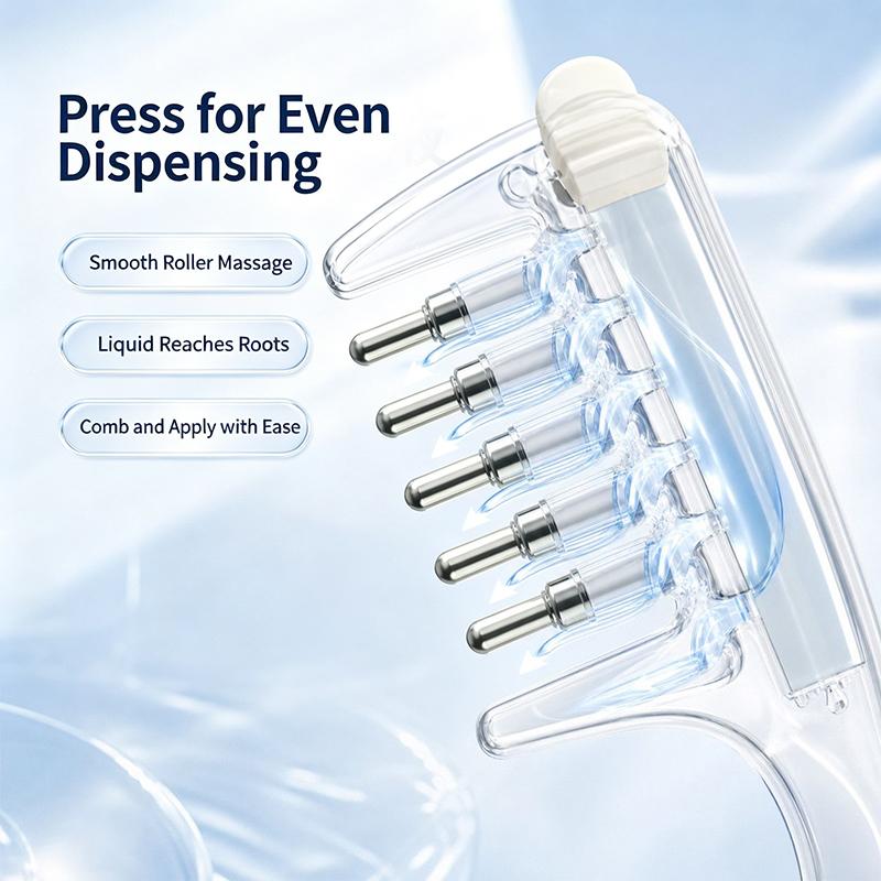 Compact Essential Oil Infusion Hair Comb 1Pcs Scalp Massage Oil Applicator Brush for Travel Home Salon Use