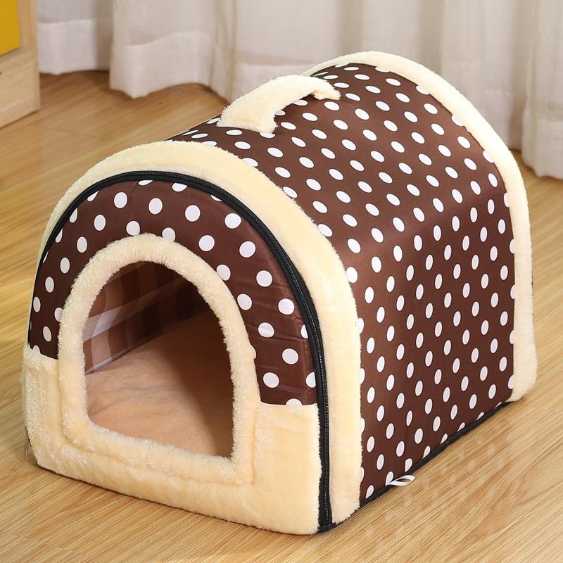 Dog Pet House Dog Bed For Dogs Cats Small Animals Sleeping Bed Indoor Soft Cozy Dog Cave Bed Foldable Removable Warm Cats Kennel