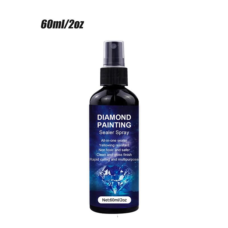 120ml Steinmalerei Versiegelungsspray Schnelltrocknende Versiegelung für Steinmalerei Basteln, Kunst und Bastelwerkzeuge, Zusätze Diamantmalerei Versiegelung 60ml black