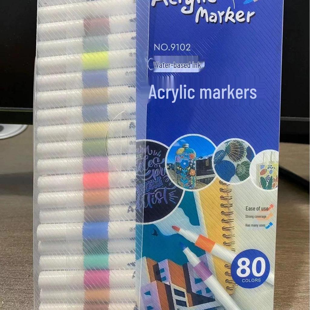 Acrylic Marker Soft Tip - Ideal for Students & Kids, Watercolor Pen for Art & Drawing Activities