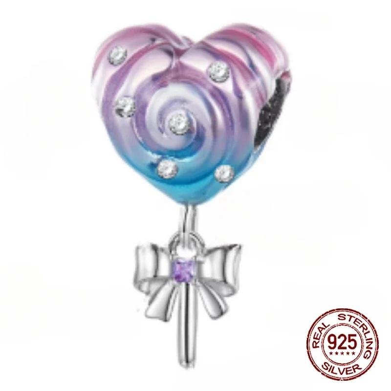 Newest Charm Bead Air Balloon Colorful Copper Love Family Dangle Fit Necklace Bracelet Diy Jewelry