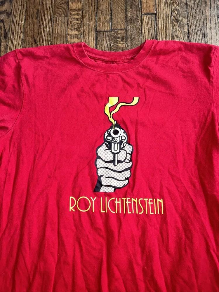 ROY LICHTENSTEIN Gun T Shirt All Size Red Color Unisex Unisex T-Shirt M