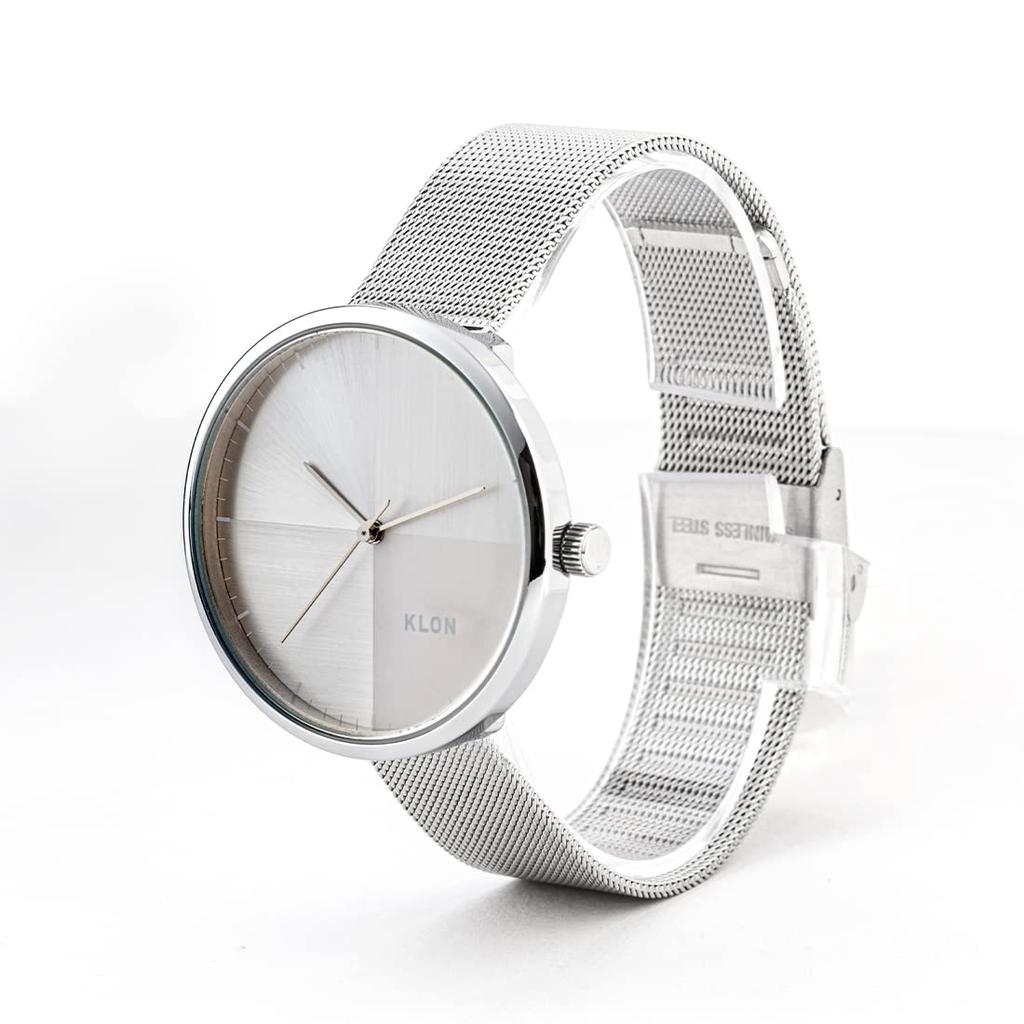 Silver Popular Brand Stylish Unisex KLON Fourth Dimension 33mm Women's Women's -SILVER MESH-
