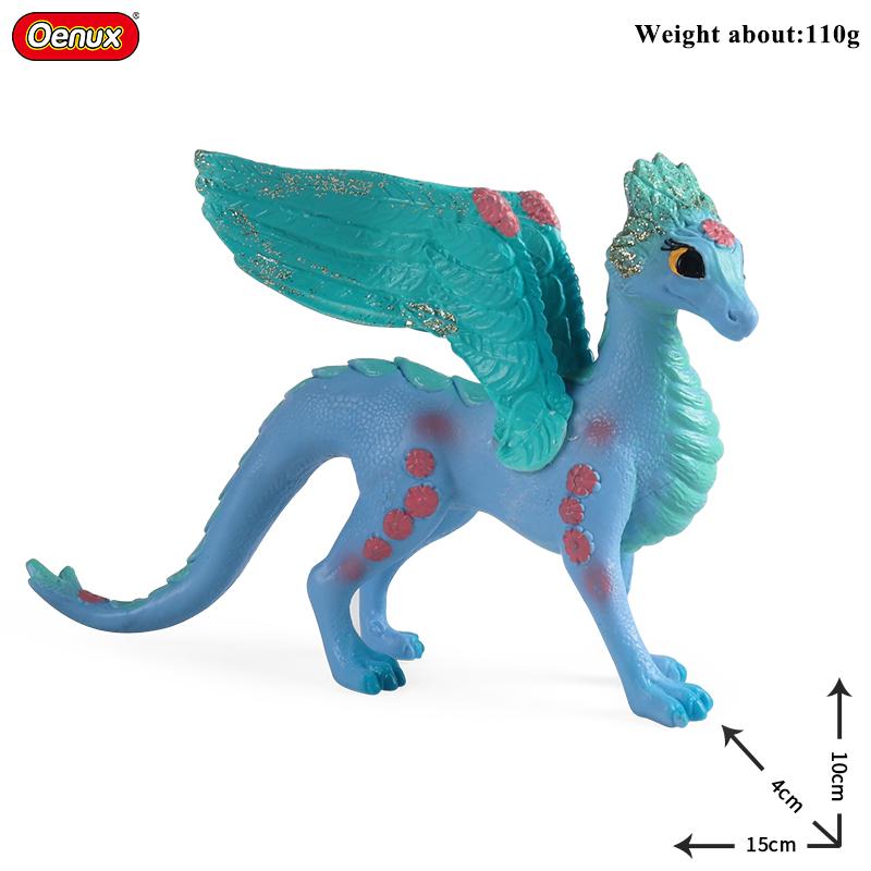 Oenux Original Savage Dinosaurs Myth Dragon Animals Model Fire Bull Octopus Monster Crab Action Figures Kids Collection Toy Gift