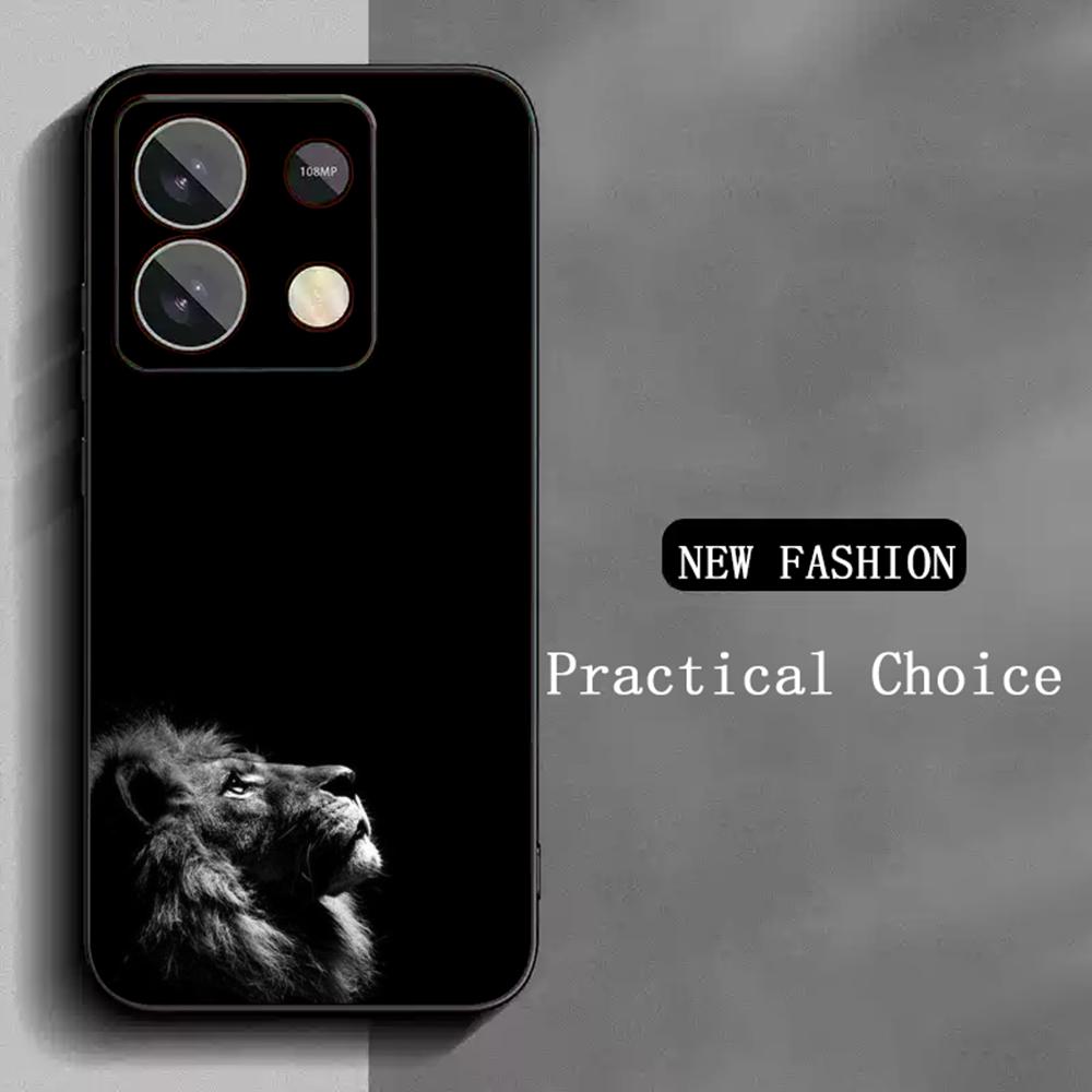 Cool king lion fashion design Phone Case For Redmi Note 14 13 12 11 Pro Plus S 5G 14C A3 Soft Black Phone Cover