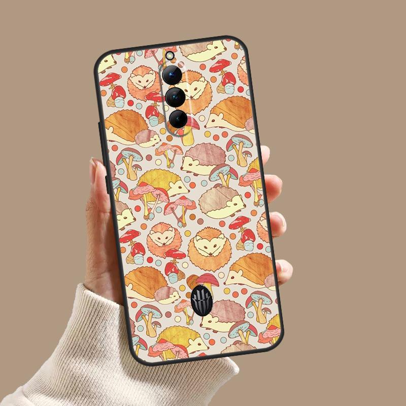 Kawaii Hedgehog Heart Cute Case For ZTE Nubia Red Magic 10 10S 9S 8S 8 9 11 Pro Plus 6 7 6S 7S Pro 5G 6R 10 Air Cover