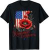Veterans Day USA Memorial Day Red Poppy Flower Military T-Shirt
