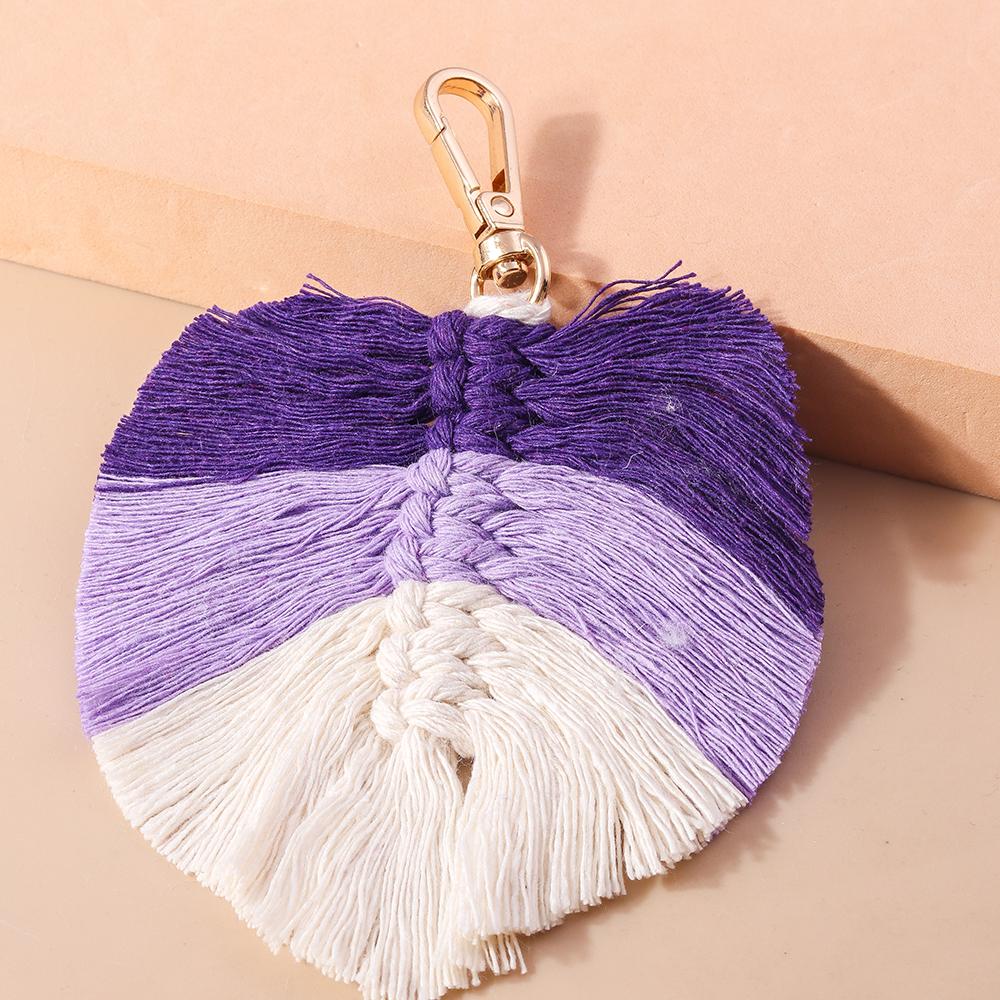 Pretty Tassels Feather Keychain Women Girl Key Ring Pendants for Handbag Decor DIY Handmade Jewelry Gifts