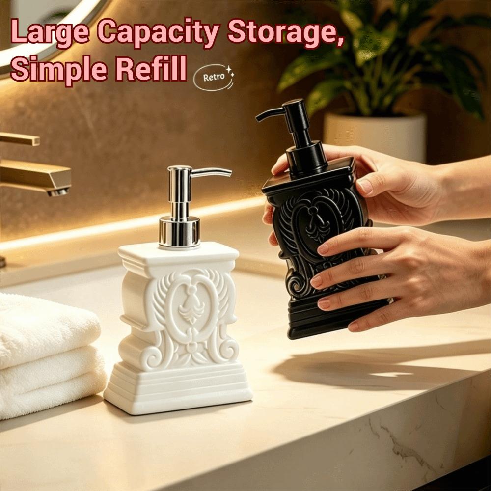 Refillable Roman Column Resin Lotion Pump Bottle Retro Liquid Hand Soap Container Home Decor
