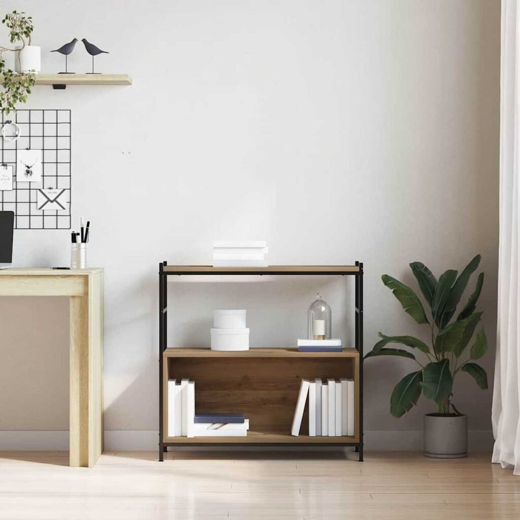 vidaXL Bücherregal Artisian Eiche 80x30x78,5 Cm Holzwerkstoff