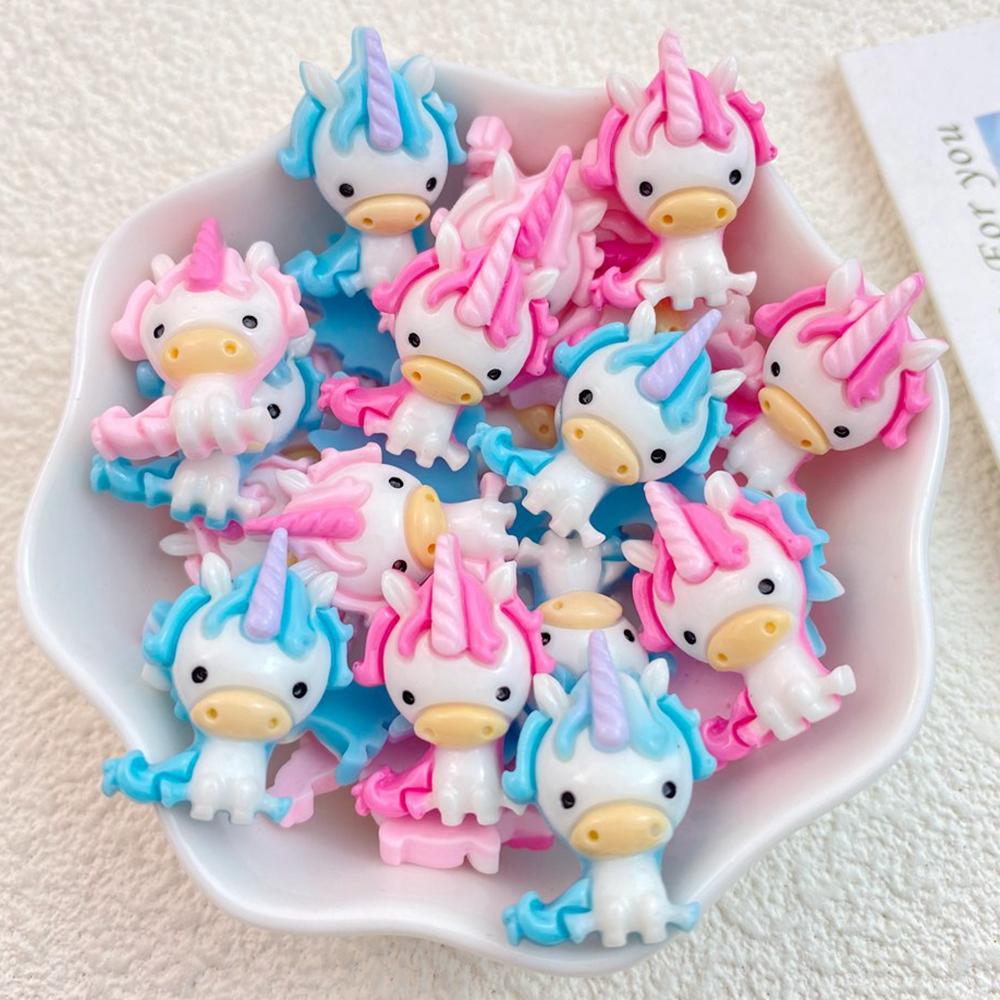 

10Pcs New Cute Little Unicorn Series Animal Collection Flat Back Cabochons Scrapbooking DIY Jewelry Craft Decoration Accessorie