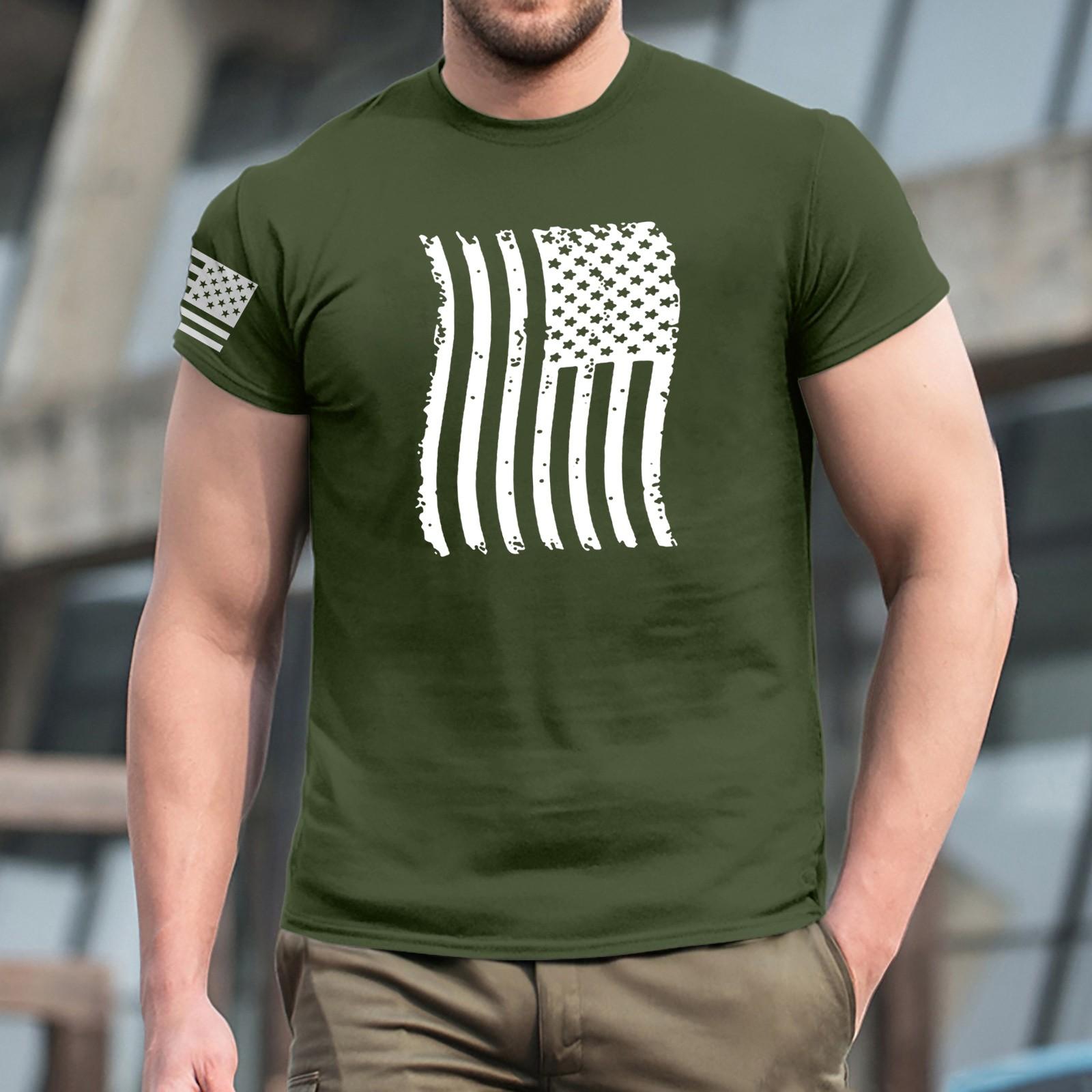 

Летняя мужская популярная футболка с круглым вырезом и коротким рукавом с принтом XXL