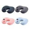 Inflatable U-shaped Pillow with Self-filled Design Built-in Air Pump Lightweight Portable Neck Support