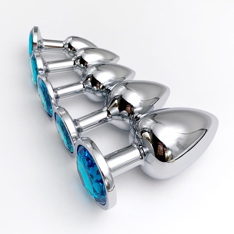 Anal Plug 5 Size Crystal Anal Plug Stimulator Anal anal massage dilatancy toys g-point massage sexual wellness adult pleasure