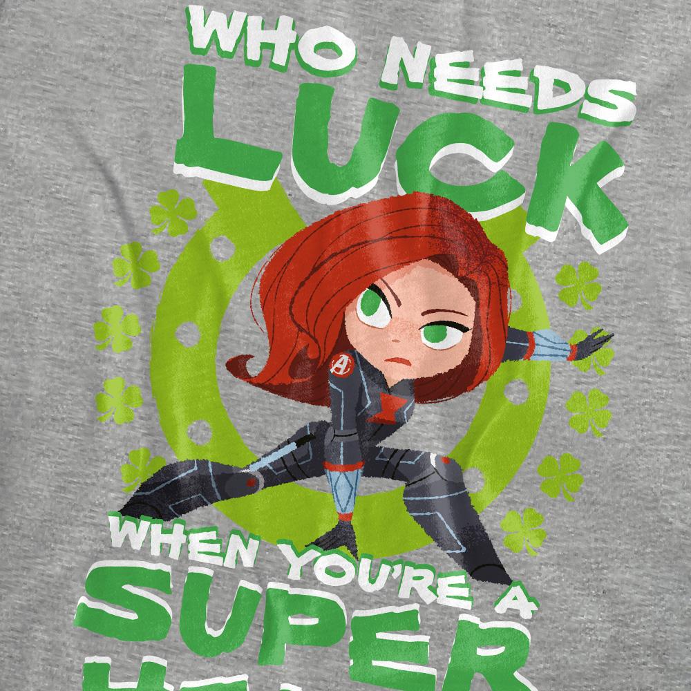 Black Widow Womens/Ladies Lucky Super Hero Heather St Patricks Day T-Shirt