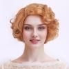 Synthetic Blonde Wig Short Curly Hair Wig for Women Natural Fluffy Hairstyle Ladies Cosplay Costume Halloween Party Use