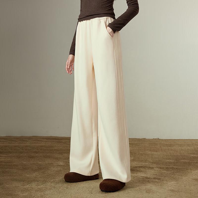 Women's Winter Fleece-Lined Wide-Leg Sport Trousers