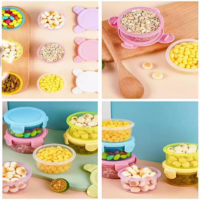 1/3/6Pcs Food Grade Mini Storage Box Baby Supplement Seasoning Sauce Packaging Storage Box Microwave