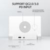 Multifunctional Digital Mirror Clock 15W Wireless Charging Alarm Clock with Large Dimmable Display