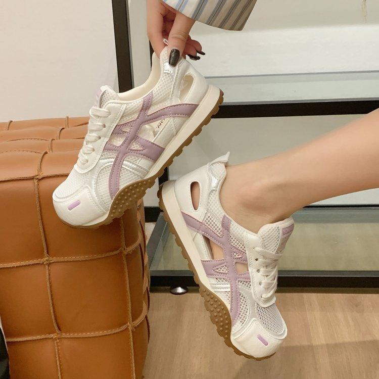 

[youshilai] thick-soled bag head sports sandals 2025 breathable hollow German training shoes versatile little white shoes 40