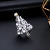Colorful Rhinestone Christmas Tree Brooch: Women's European & American Creative Design Accessory