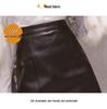 Korean-Style PU Leather A-Line Mini Skirt, Multicolor, Spring/Autumn Collection.