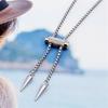 Fashion Forward Slidling Tapered Pendant Neck Chain Fashion Necklace For Creative Daily And Effortless Wear
